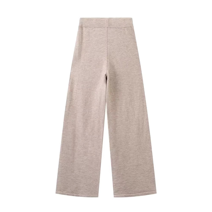 ニットラップカーディガンパンツセット