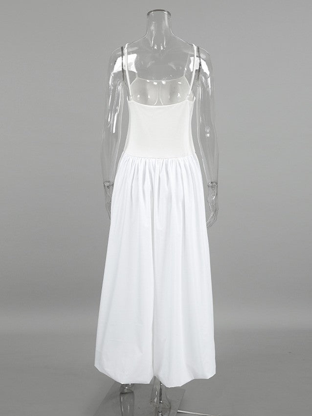 切り替えギャザーキャミソールワンピース