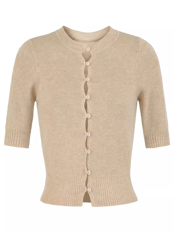 ハーフスリーブニットカーディガン