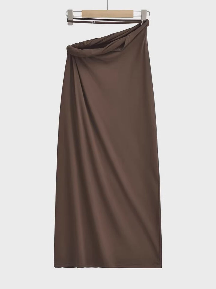 アシンメトリードレープスカート