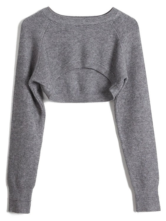 クロップドベーシックセーター