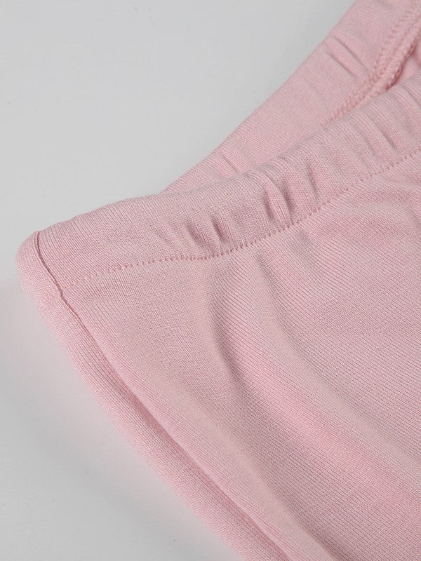 ストレートイージー裏起毛パンツ