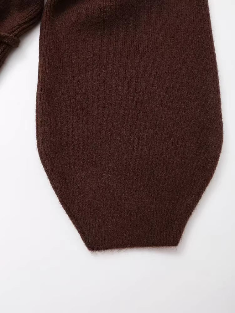 ニットラップカーディガンパンツセット