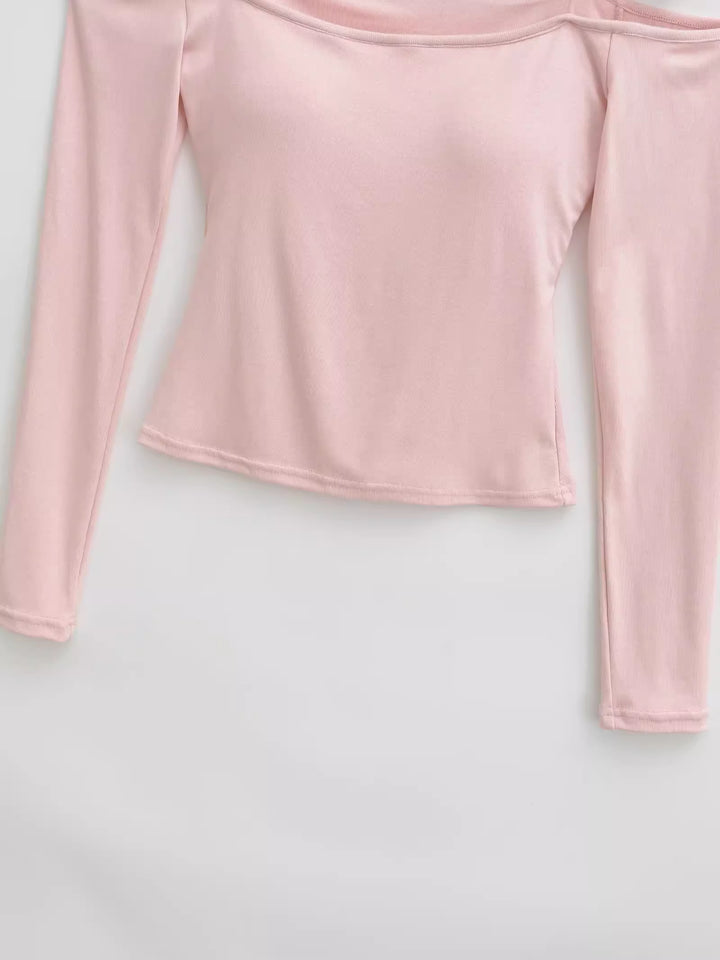 カップ付きオフショルダートップス