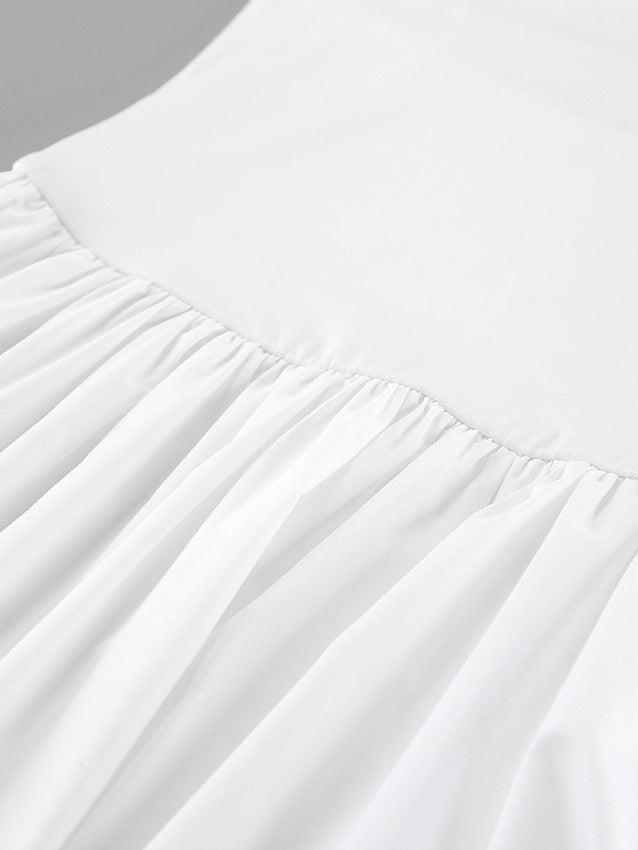 切り替えギャザーキャミソールワンピース