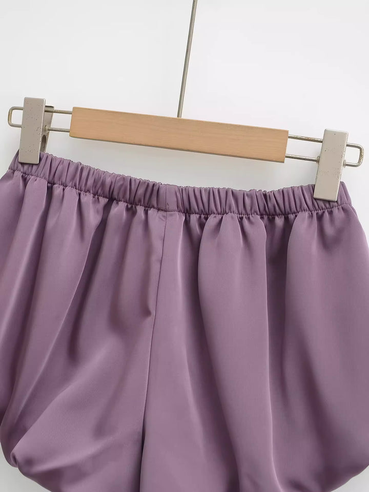 パステルチェックルームショートパンツ