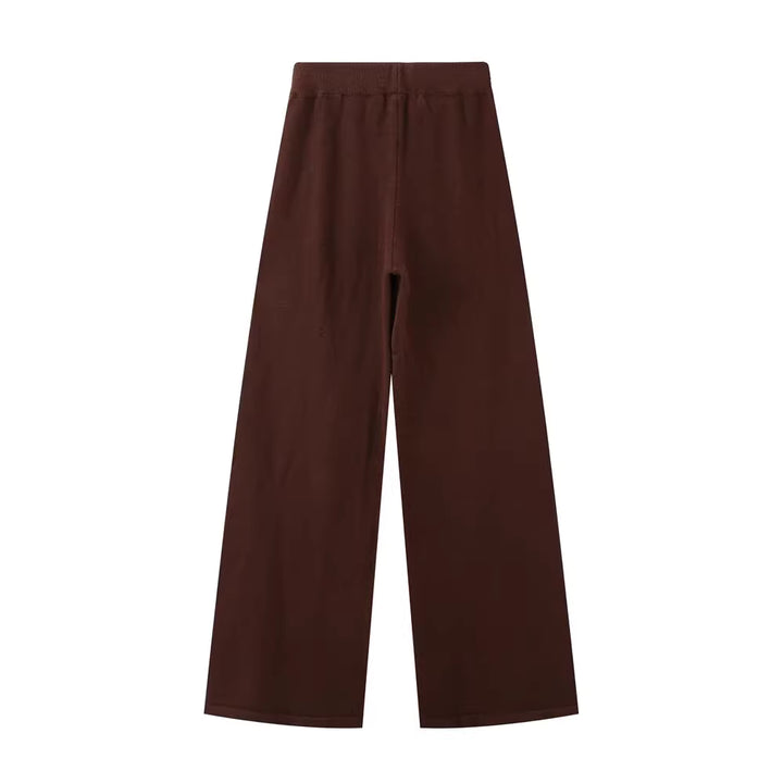 ニットラップカーディガンパンツセット