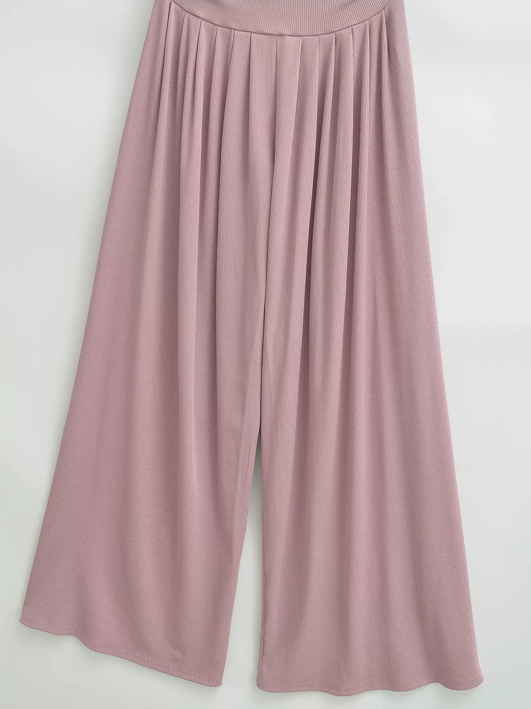 ベーシックドレープリブワイドパンツ
