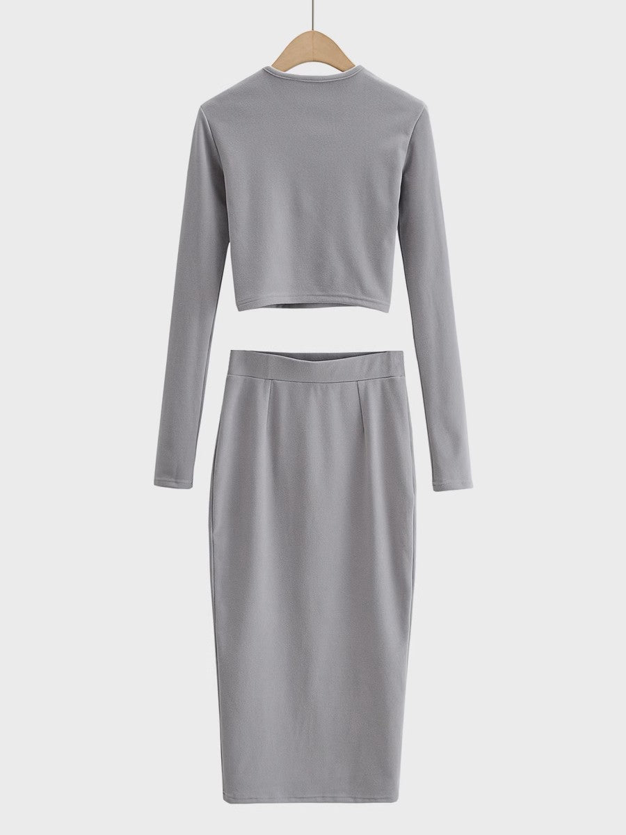 クロップドトップ＆ナロースカート セット