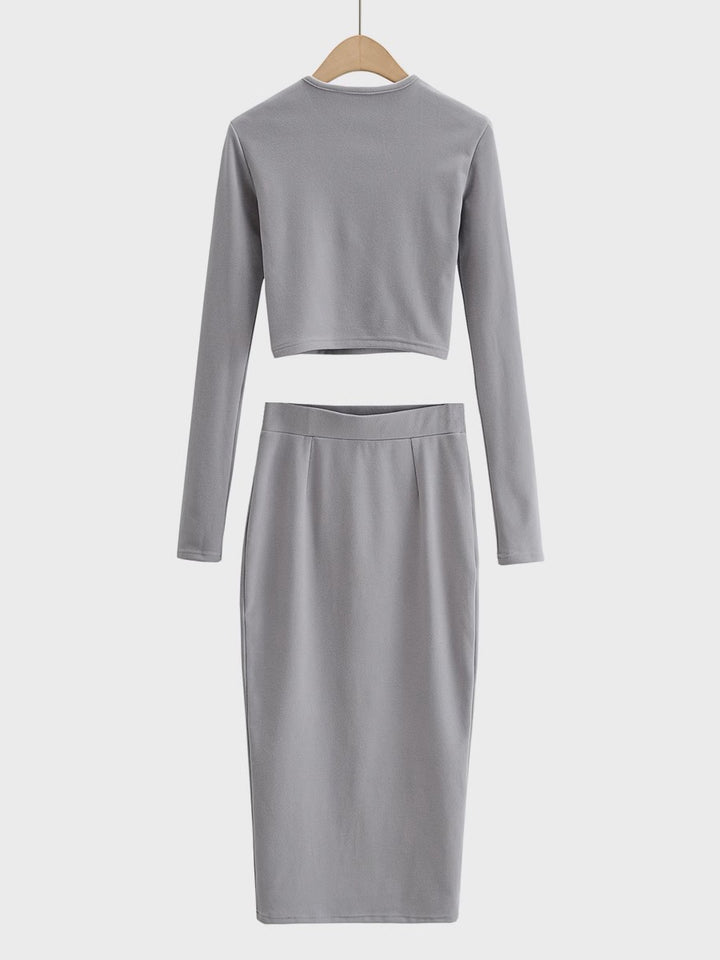 クロップドトップ＆ナロースカート セット