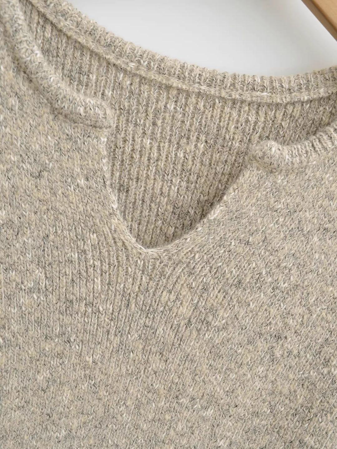 フレアスリーブメランジニットミニワンピース