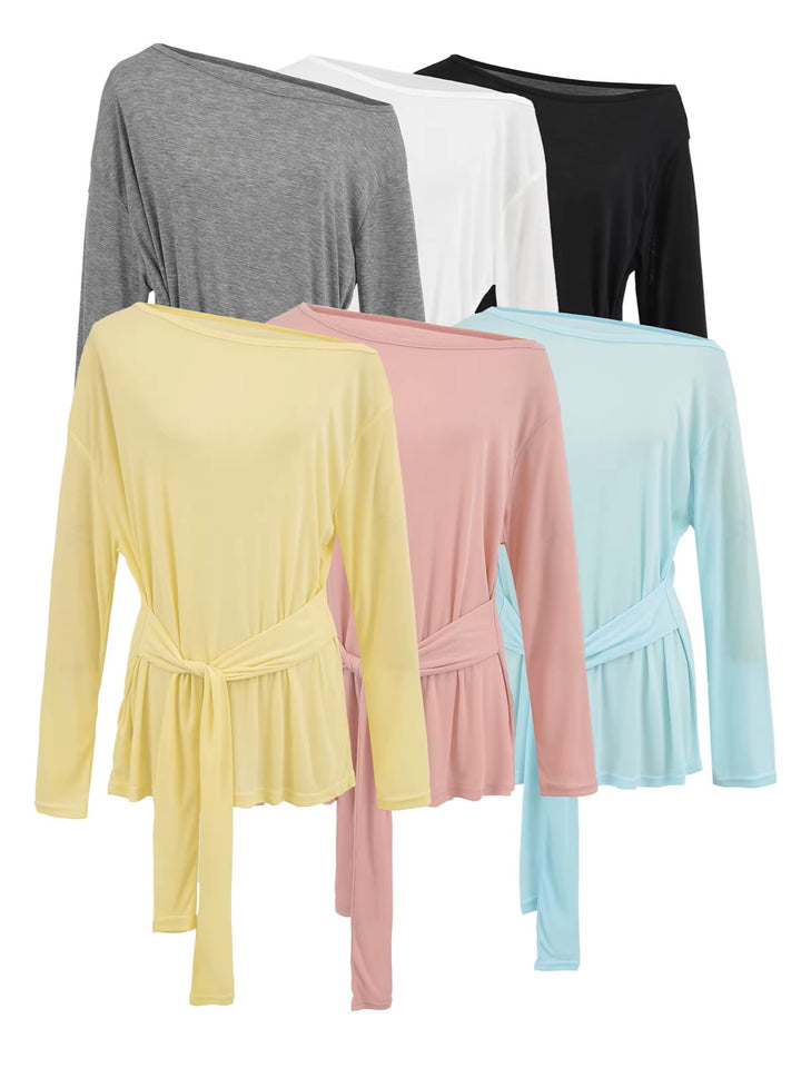 オフショルダーウエストタイトップス