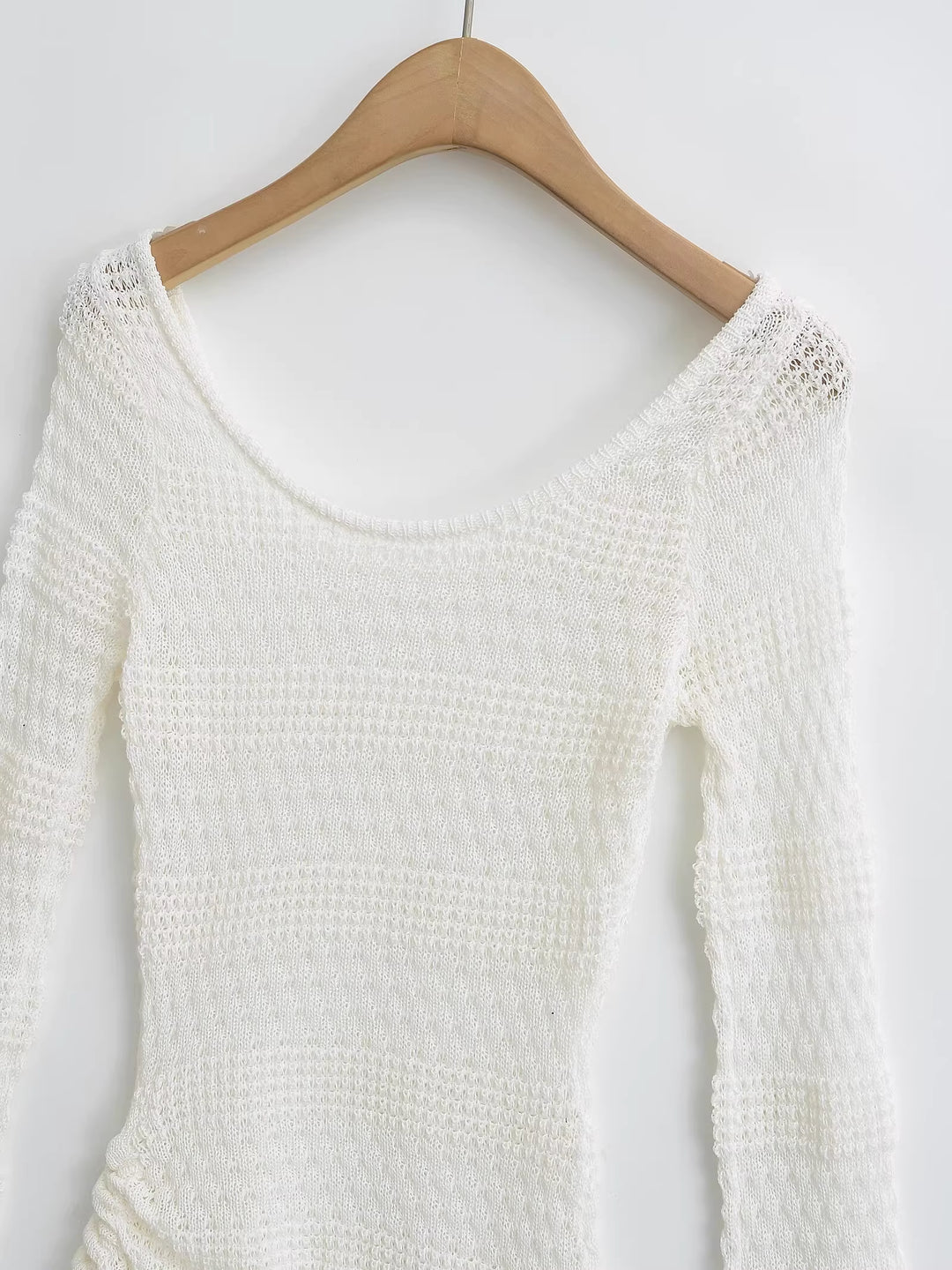 アシンメトリーシアーニットトップス