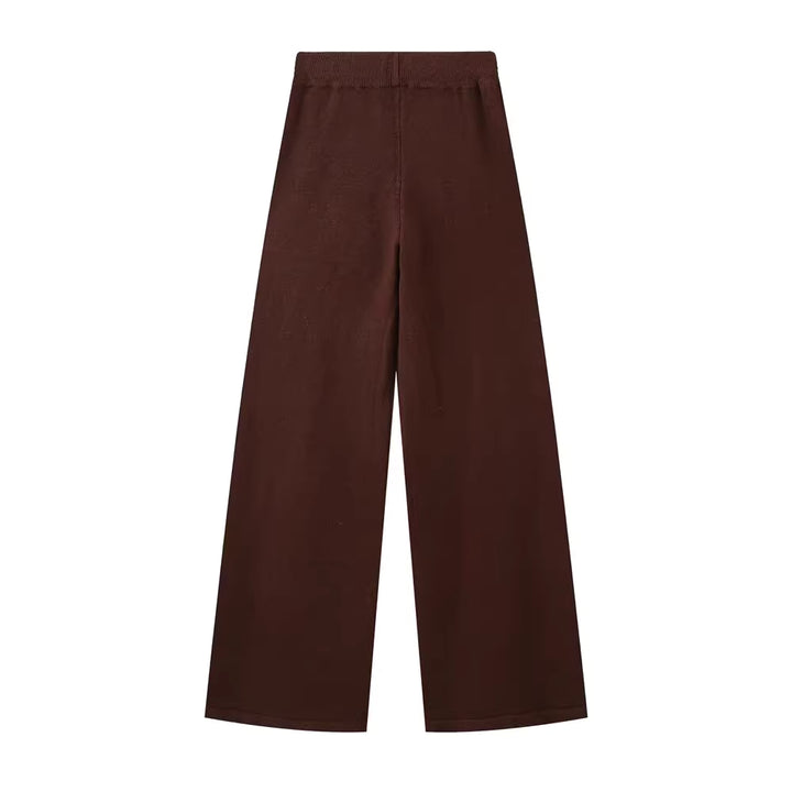 ニットラップカーディガンパンツセット