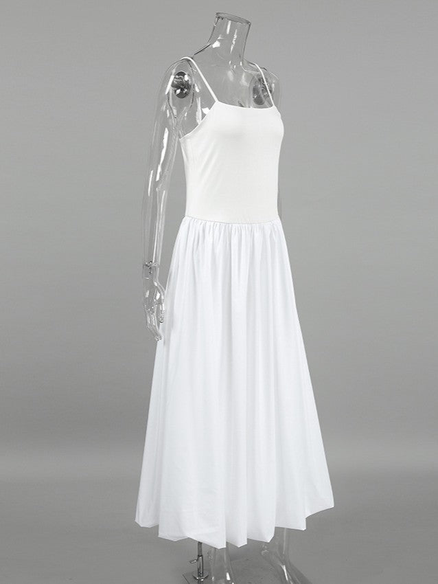 切り替えギャザーキャミソールワンピース