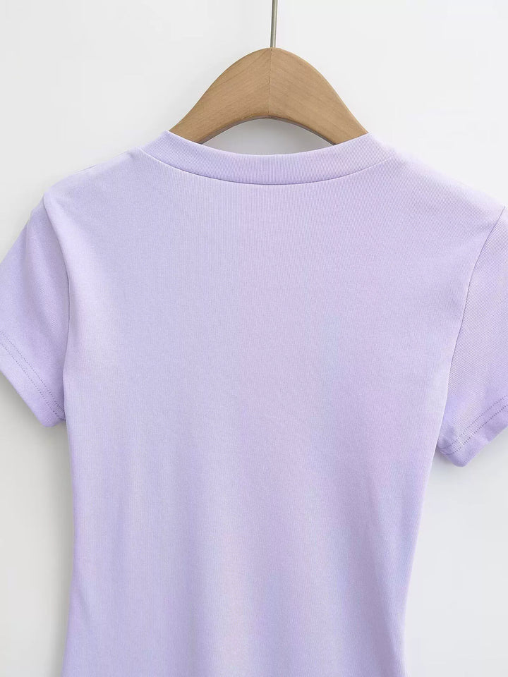 UネックTシャツミニワンピース