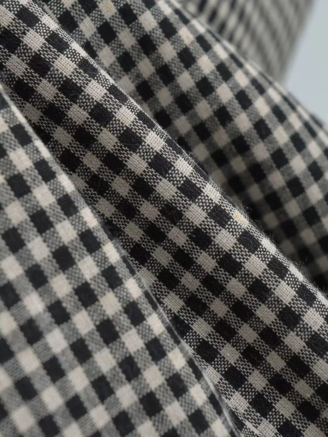 クラシックギンガムチェックバックリボンミニワンピース