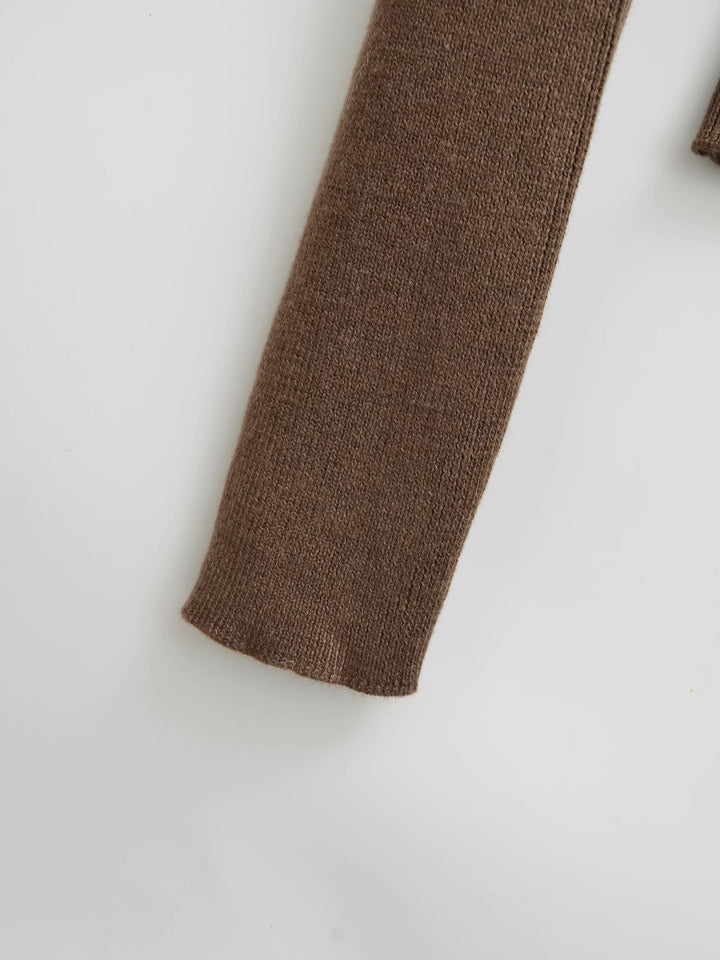 ノーカラーVネックジップカーディガン