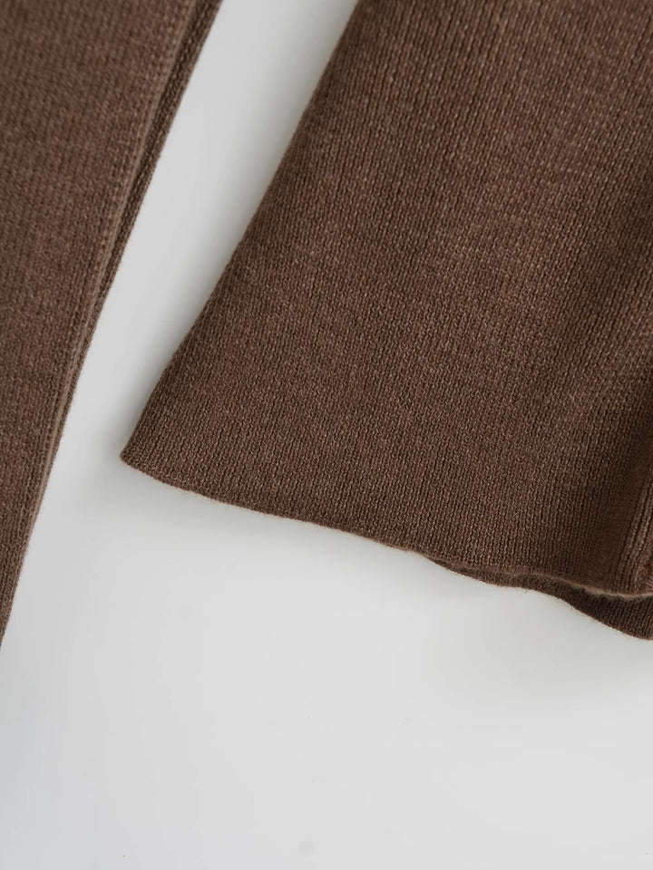 ノーカラーVネックジップカーディガン