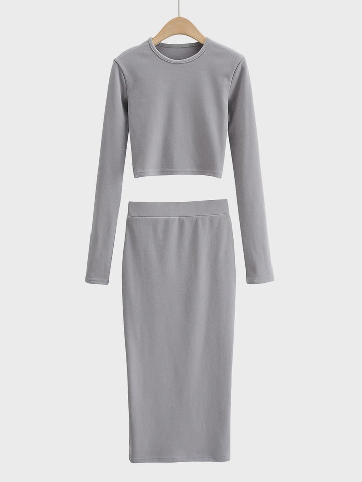 クロップドトップ＆ナロースカート セット