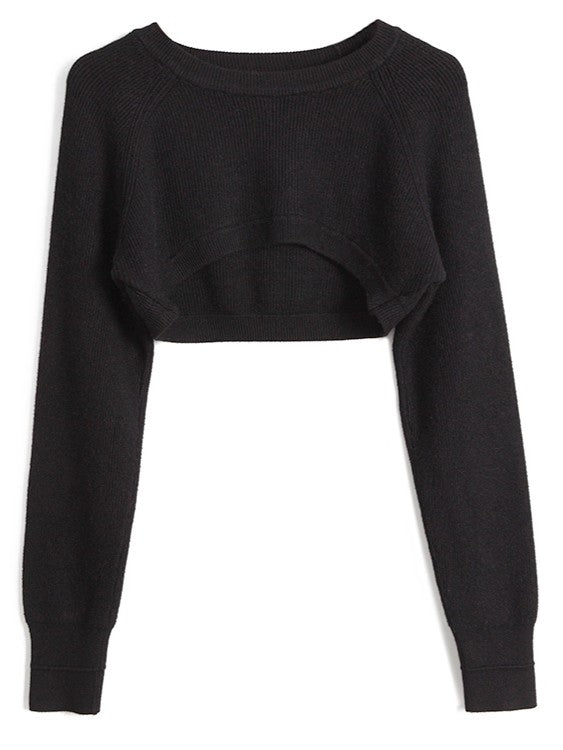クロップドベーシックセーター