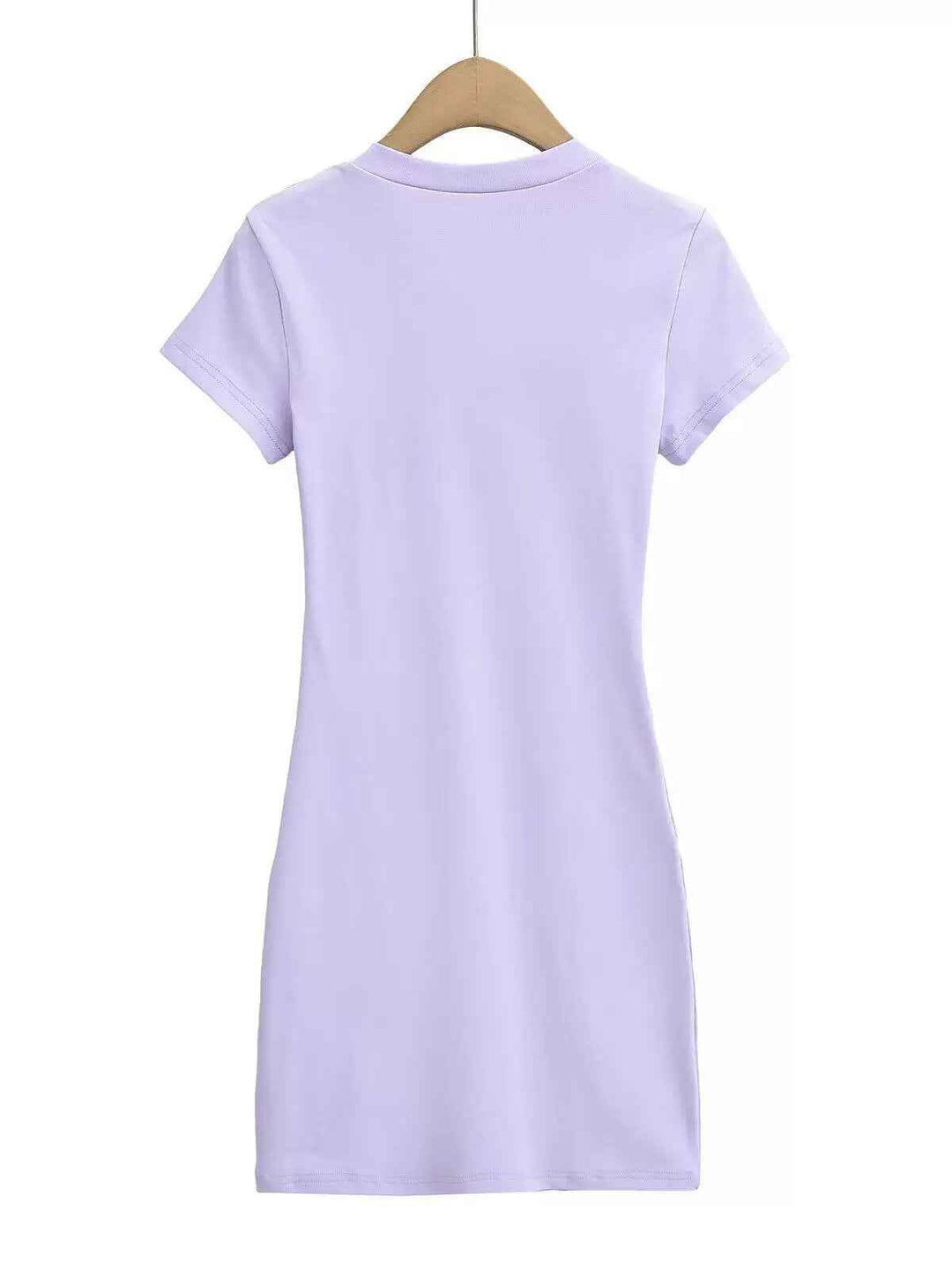 UネックTシャツミニワンピース