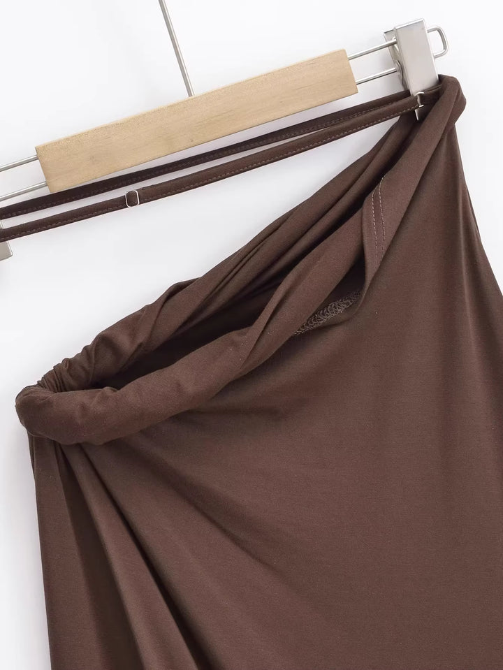 アシンメトリードレープスカート