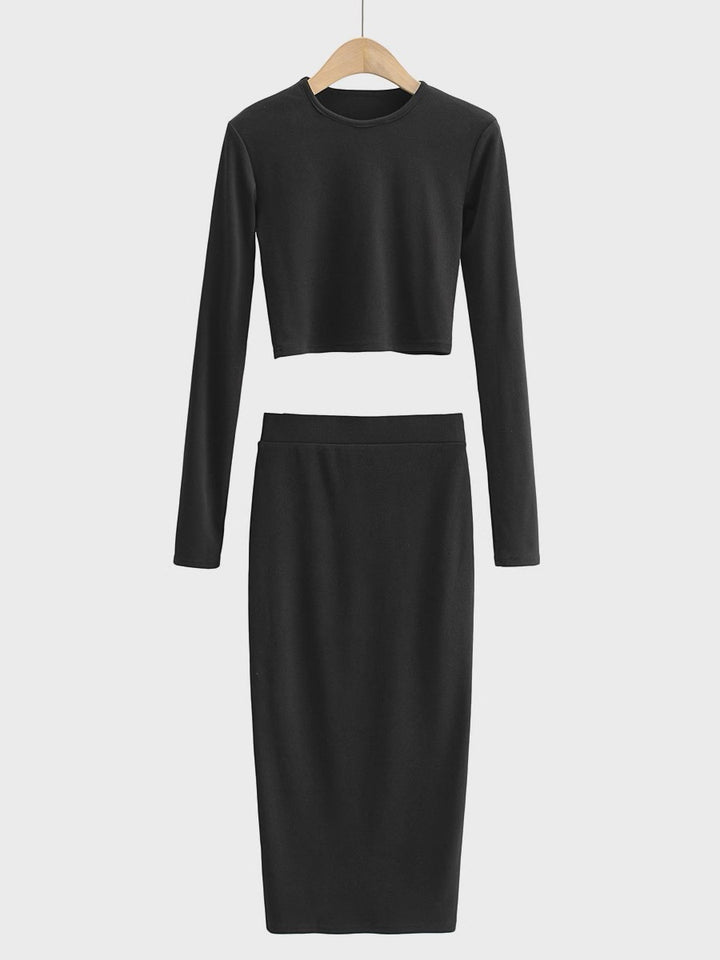 クロップドトップ＆ナロースカート セット