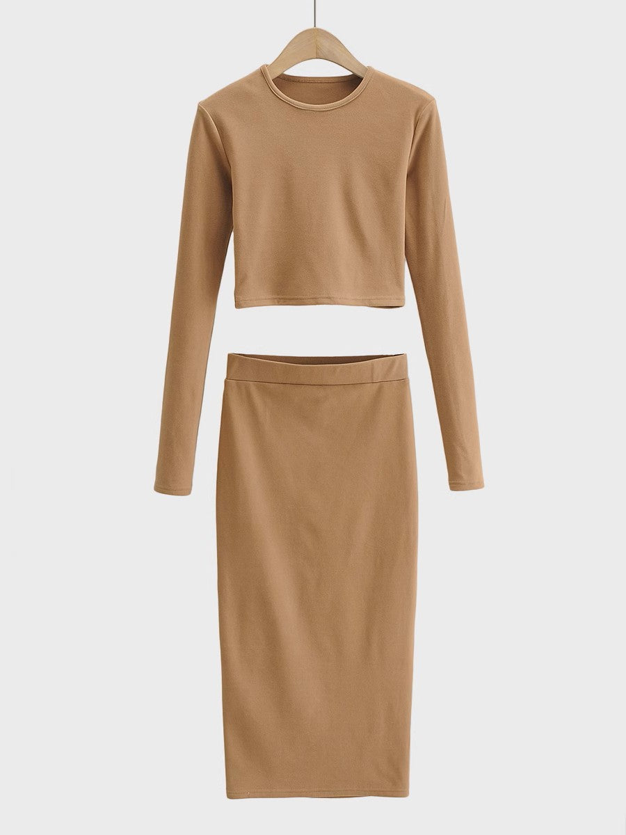 クロップドトップ＆ナロースカート セット