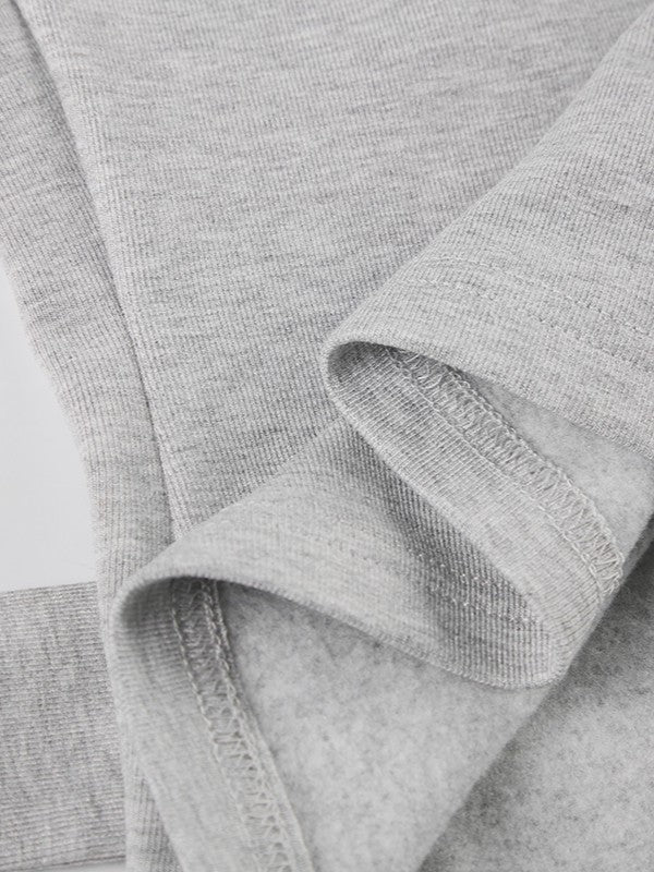 ラップデザイン裏起毛トップス