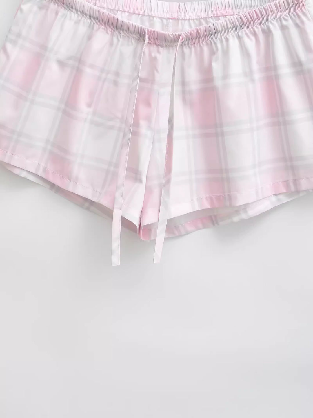 パステルチェックルームショートパンツ
