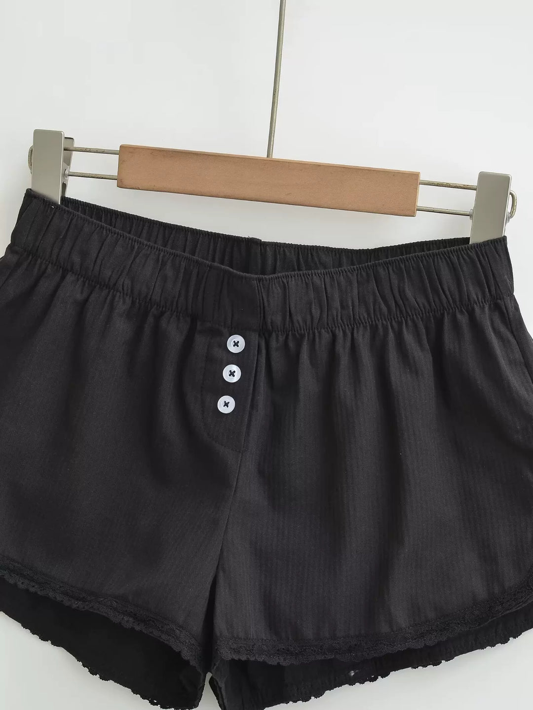レーストリムコットンボクサーショートパンツ