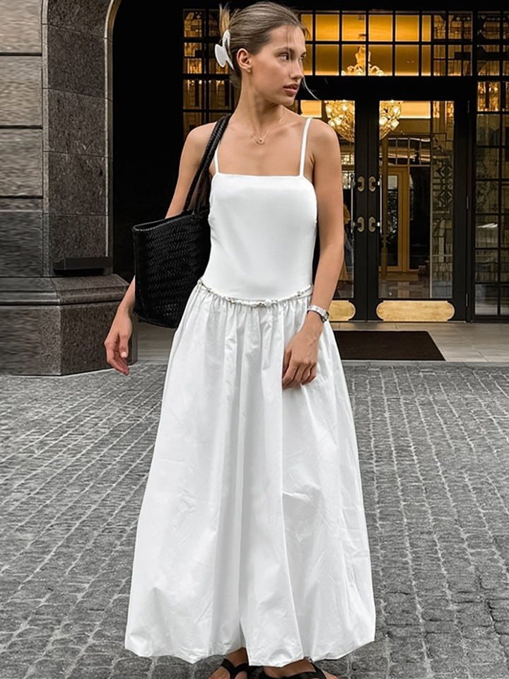 切り替えギャザーキャミソールワンピース