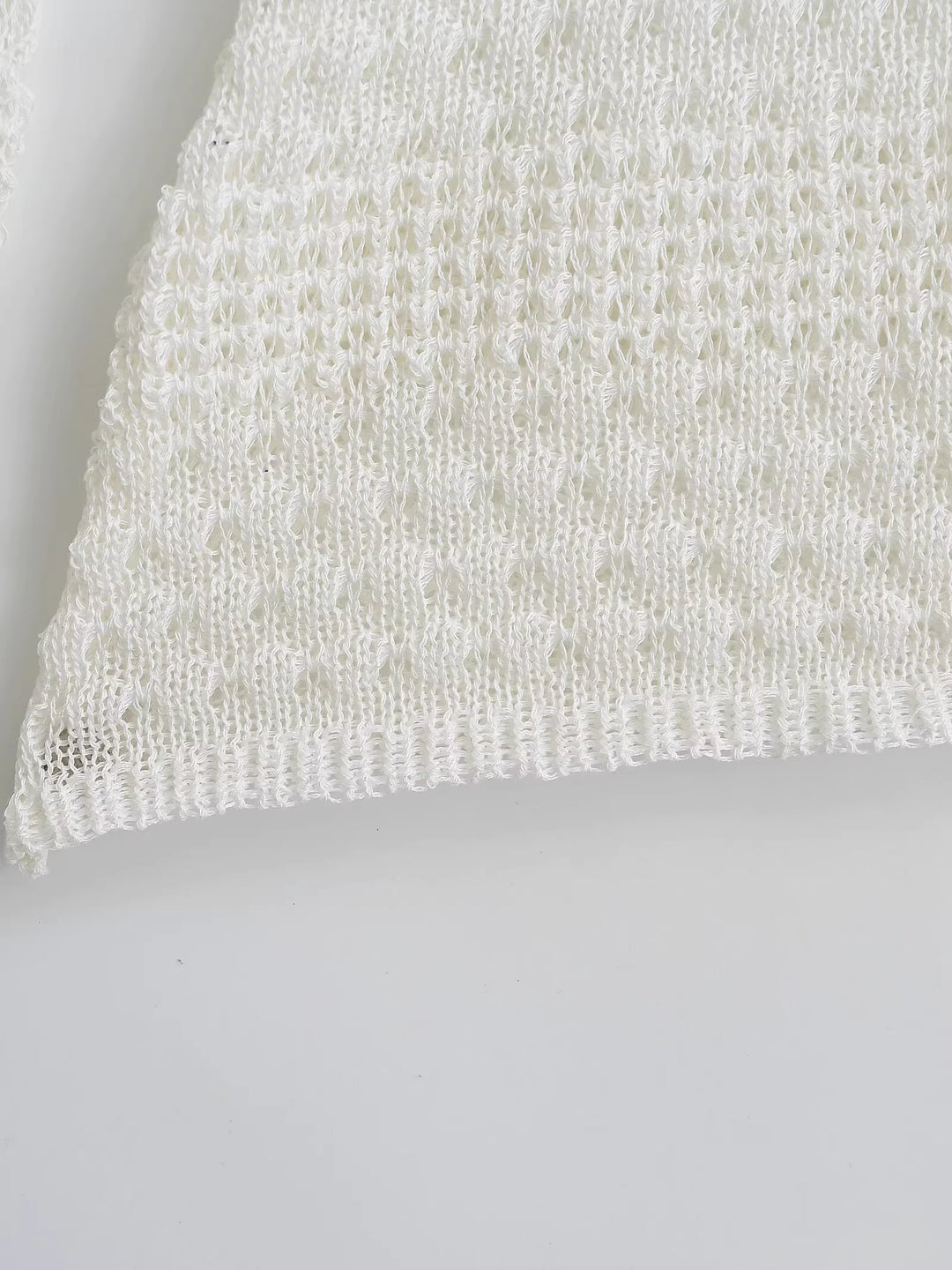 アシンメトリーシアーニットトップス