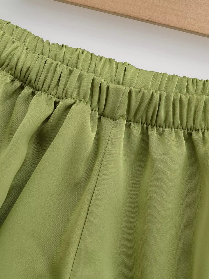 パステルチェックルームショートパンツ