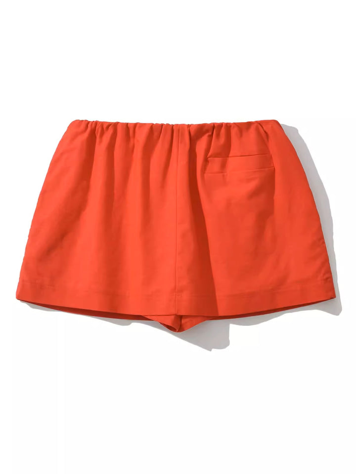 コットンリネンミニスコートショーツ