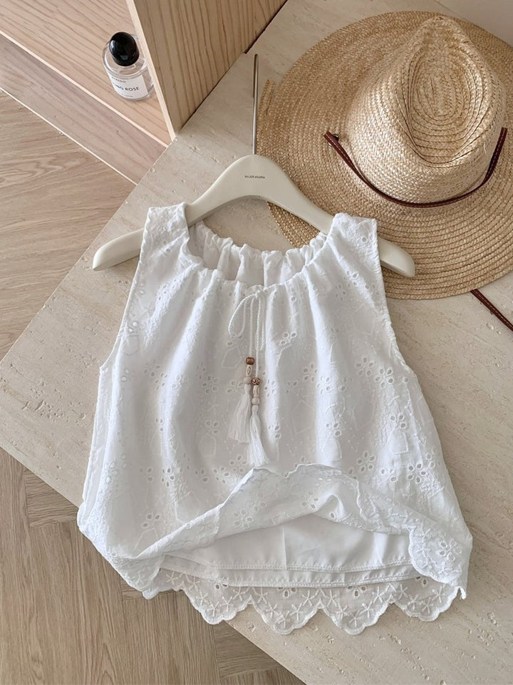 ビーズタッセルカットワークレースセットアップ