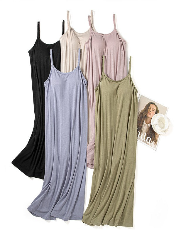 カップインベーシックキャミソールワンピース