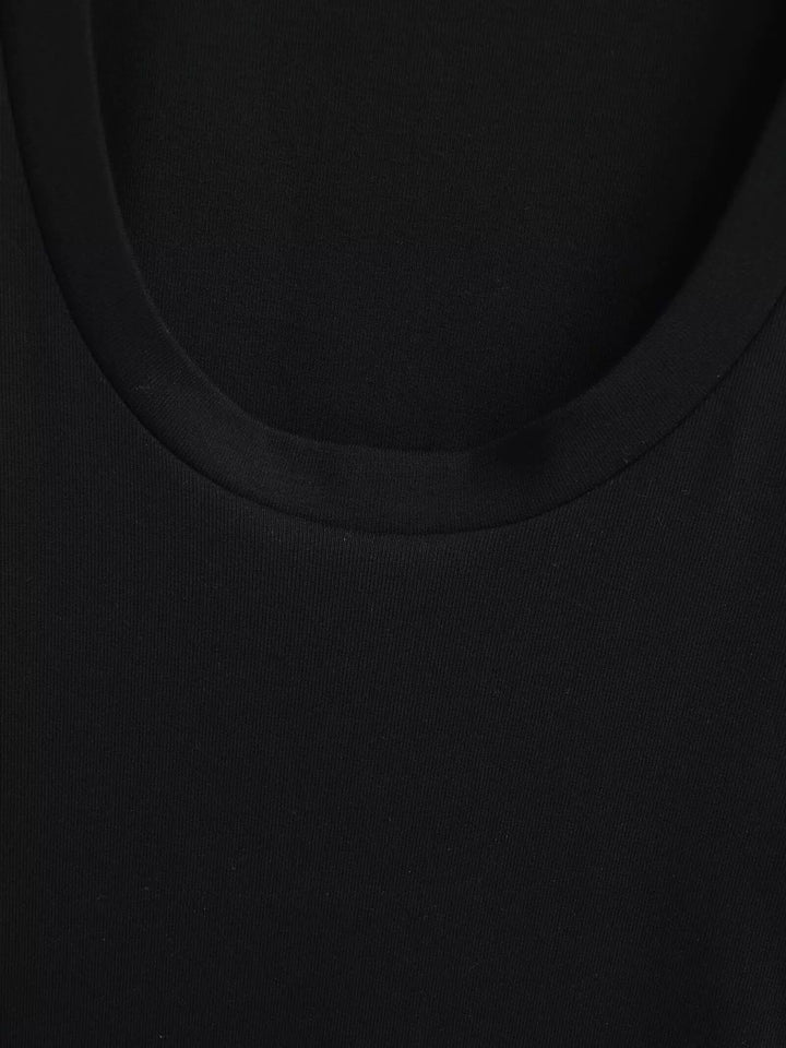 UネックTシャツミニワンピース