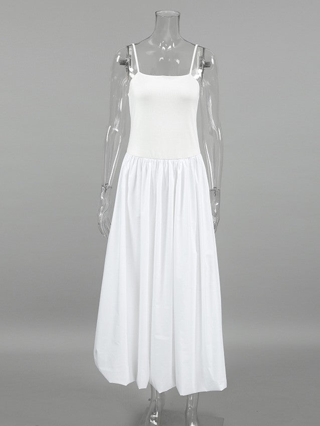 切り替えギャザーキャミソールワンピース