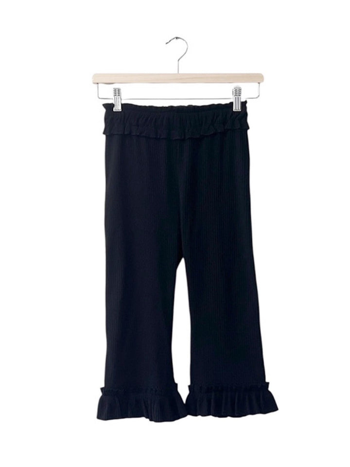 フリルディテールレギンスカプリパンツ