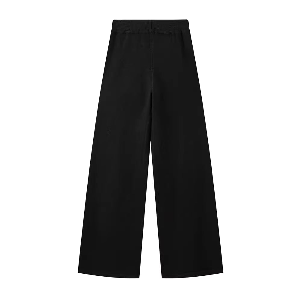 ニットラップカーディガンパンツセット