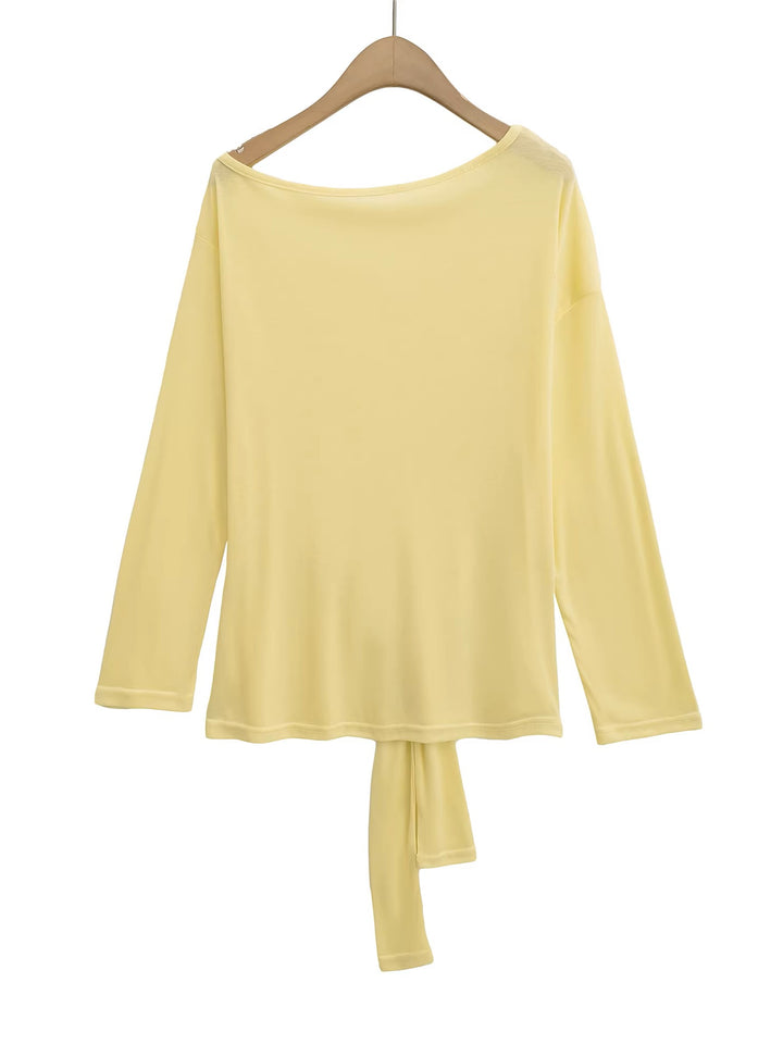 オフショルダーウエストタイトップス