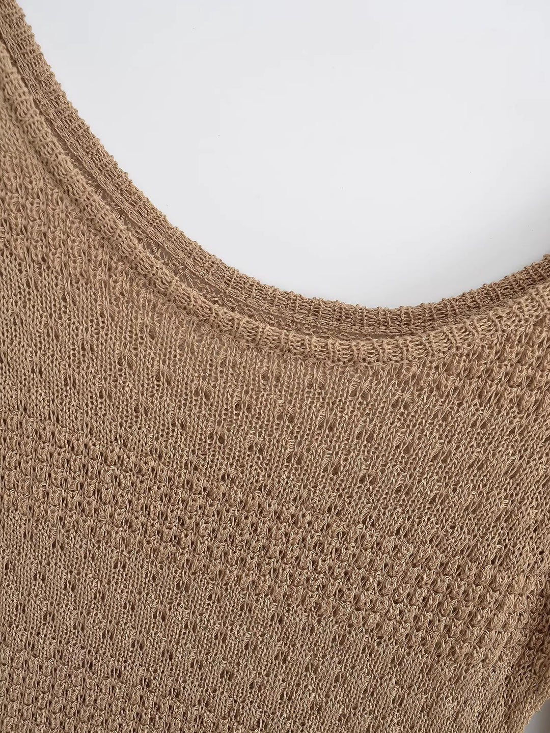 アシンメトリーシアーニットトップス