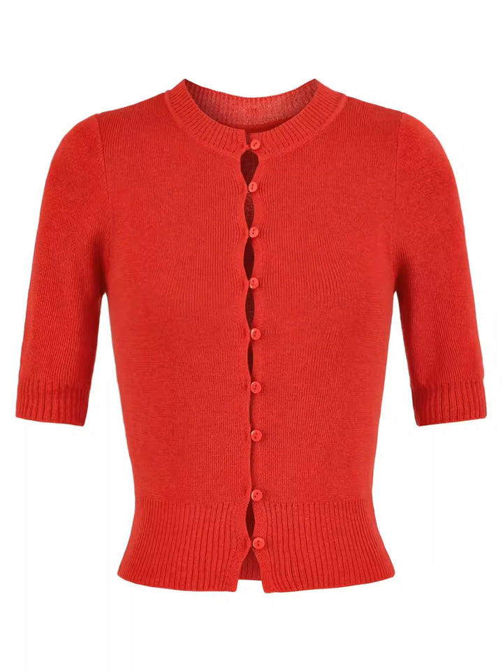 ハーフスリーブニットカーディガン