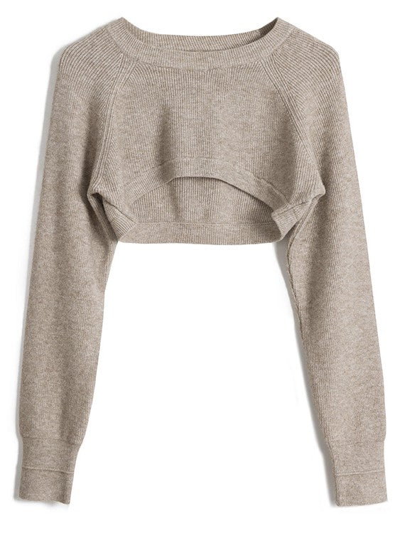 クロップドベーシックセーター