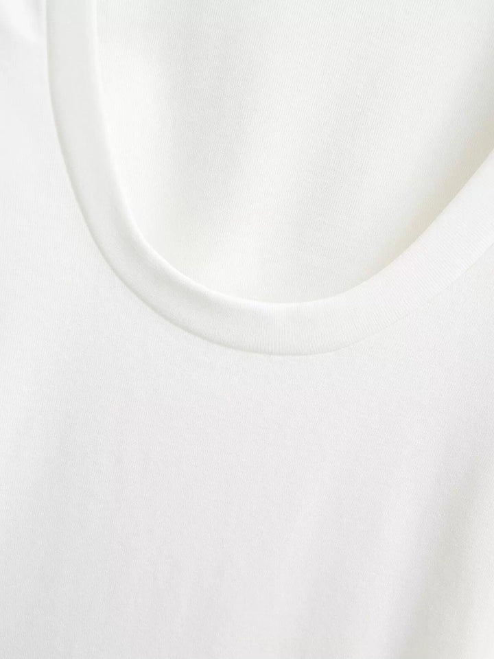 UネックTシャツミニワンピース