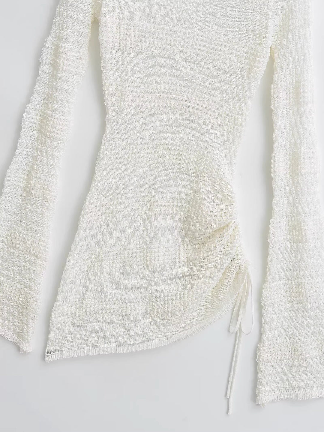 アシンメトリーシアーニットトップス