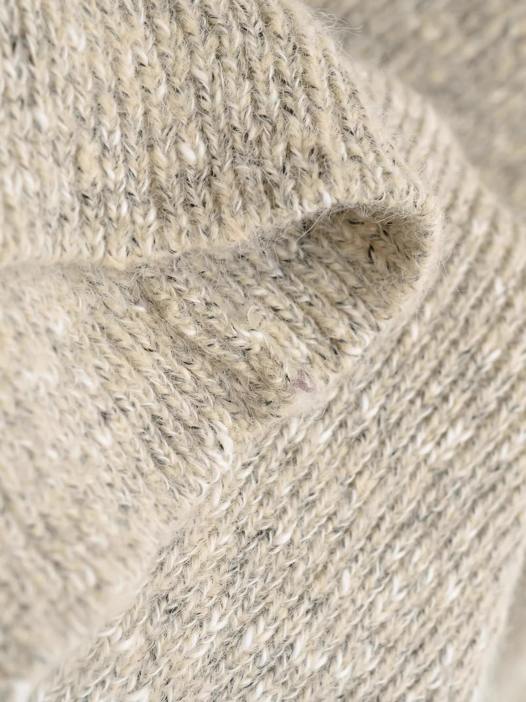 フレアスリーブメランジニットミニワンピース