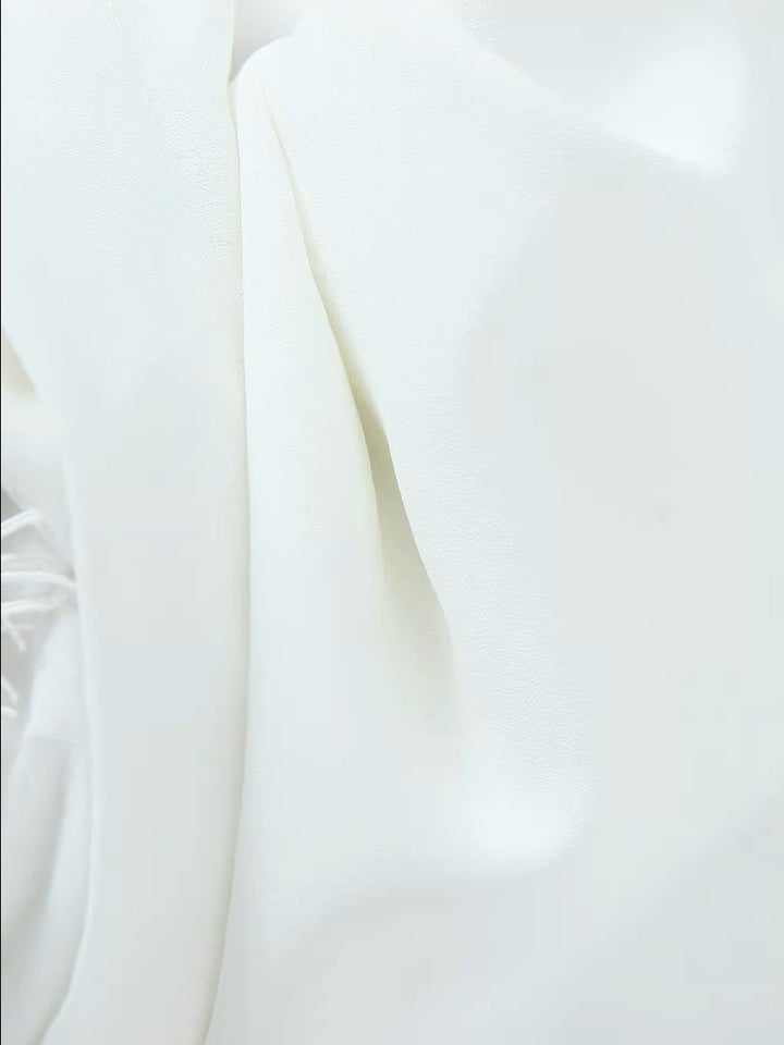 レースレイヤードアシンメトリーキャミワンピース